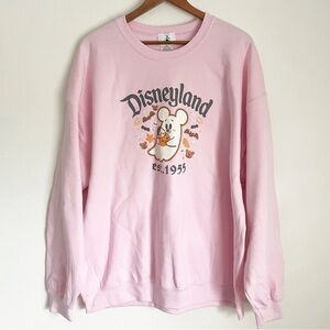NWT Disneyland Disney Mickey Mouse Cutie Cute Ghost Pink Halloween Sweatshirt XL
